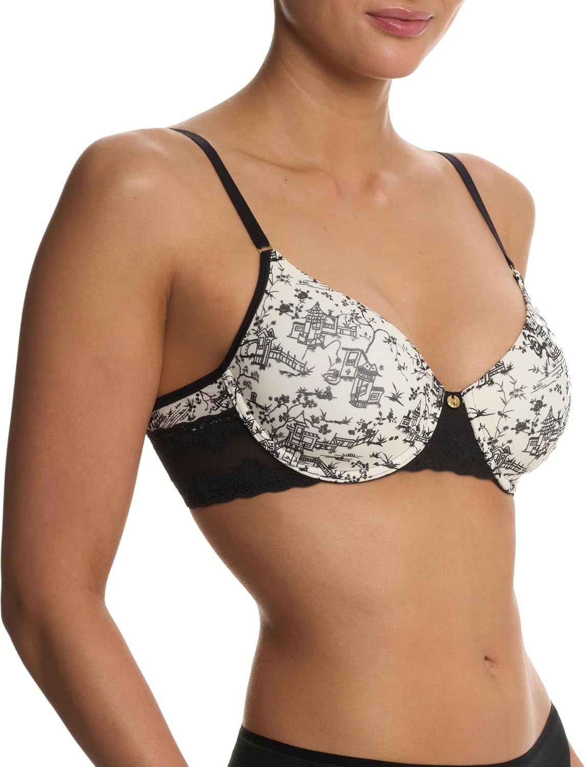 image:imageNatori Womens Bliss Perfection Seamless TShirt BraToile Print