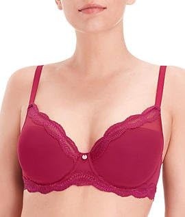 image:imageNatori Womens PlusSize Chic Comfort Full Figure Sweetheart Contour UnderwireBlackCharcoal