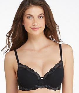 image:imageNatori Womens PlusSize Chic Comfort Full Figure Sweetheart Contour UnderwireBlackCharcoal