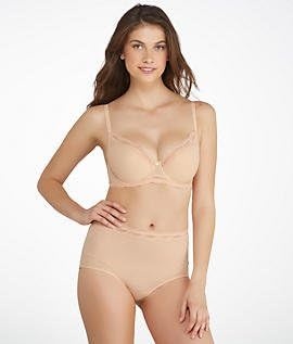 image:imageNatori Womens PlusSize Chic Comfort Full Figure Sweetheart Contour UnderwireBlackCharcoal