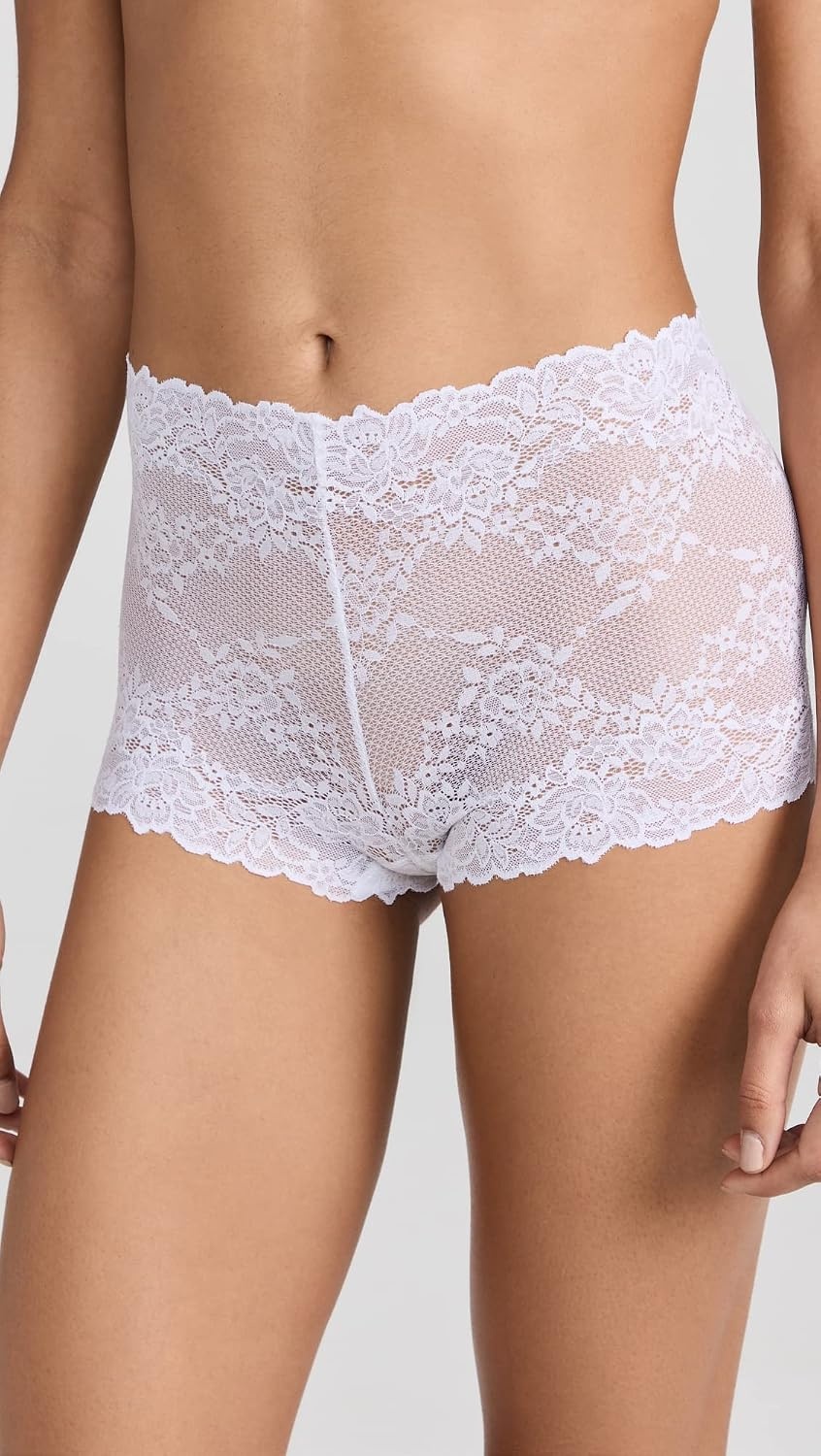 image:imageNatori Womens Womens Heavenly Lace BoyshortWhite