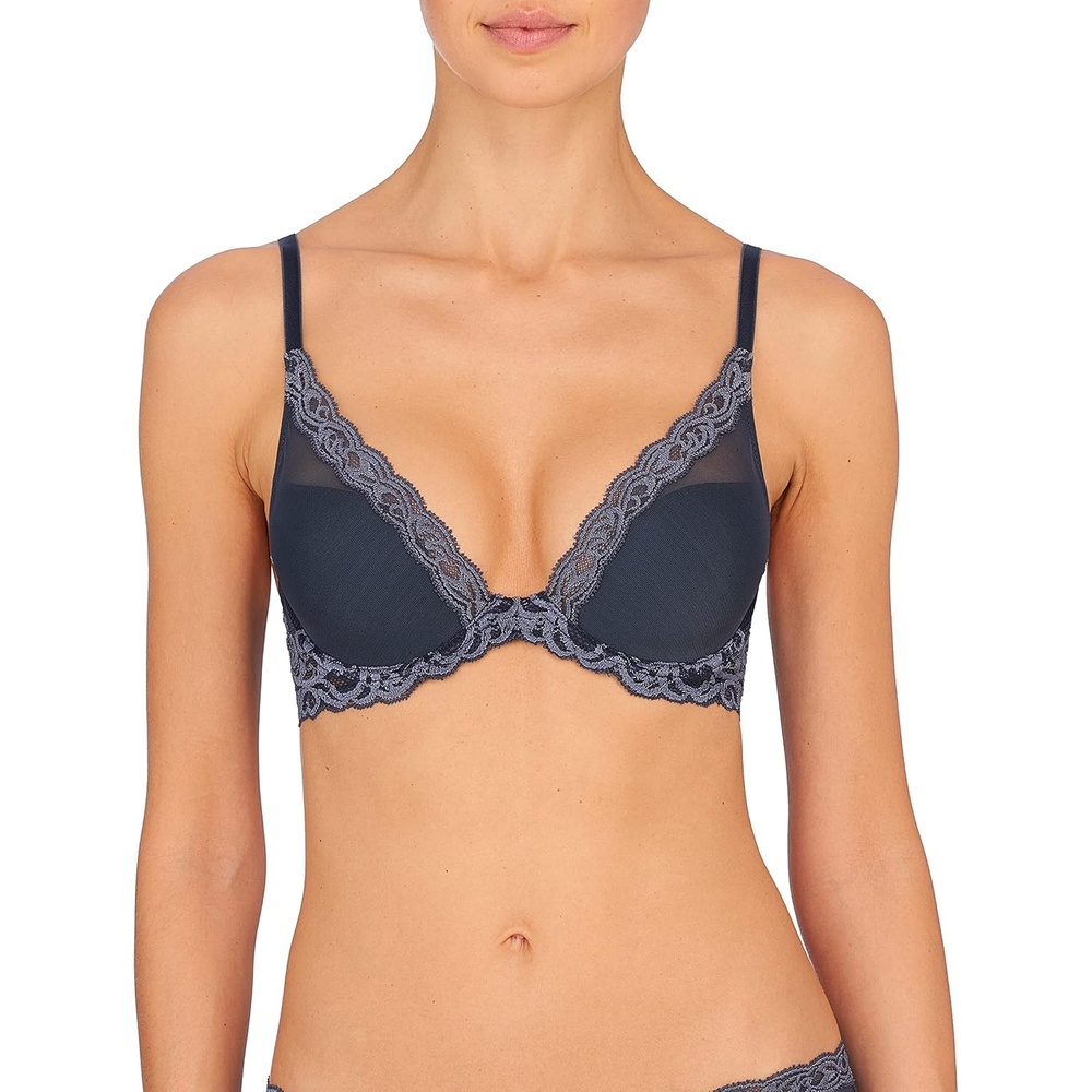image:imageNatori Women Feathers Lace Plunge TShirt BraAsh Navy