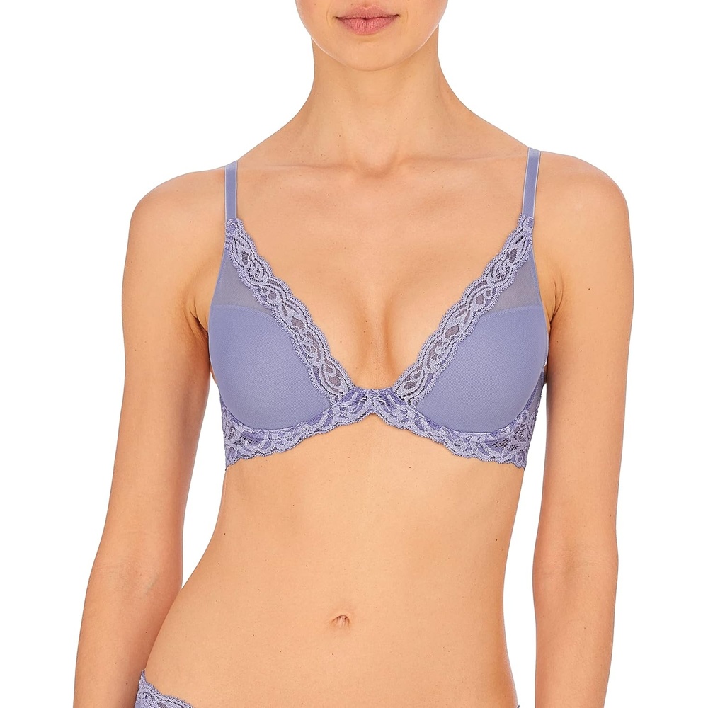 image:imageNatori Women Feathers Lace Plunge TShirt BraBluebell