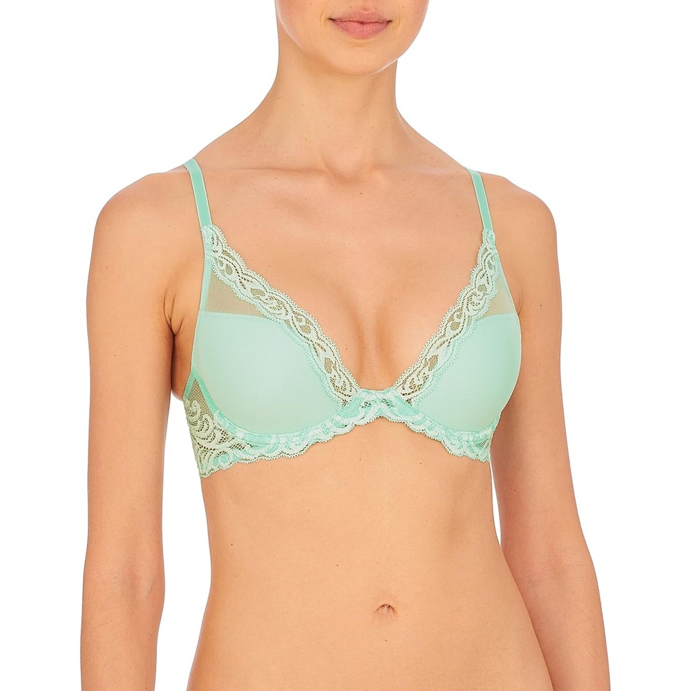 image:imageNatori Women Feathers Lace Plunge TShirt BraJulep