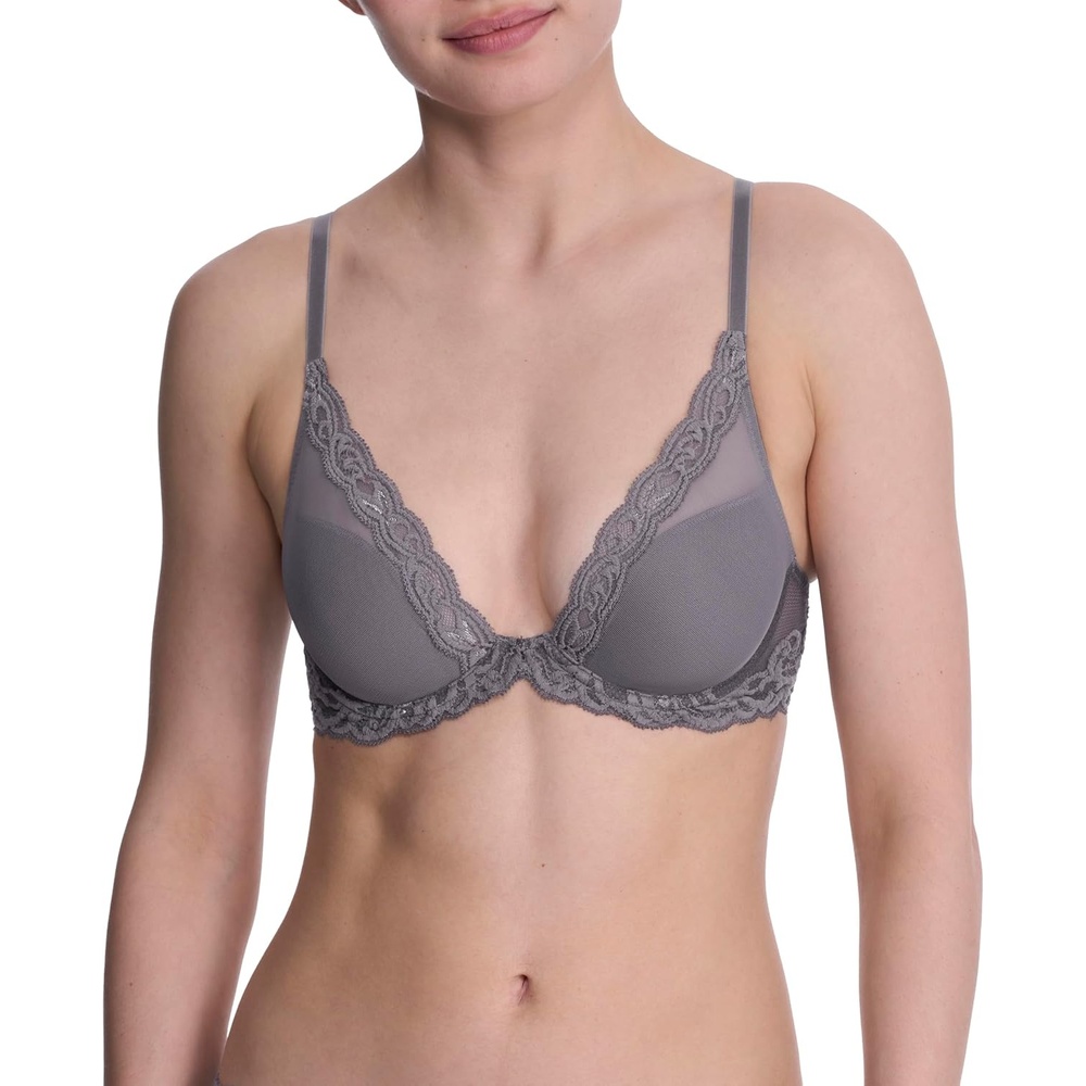 image:imageNatori Women Feathers Lace Plunge TShirt BraNickel