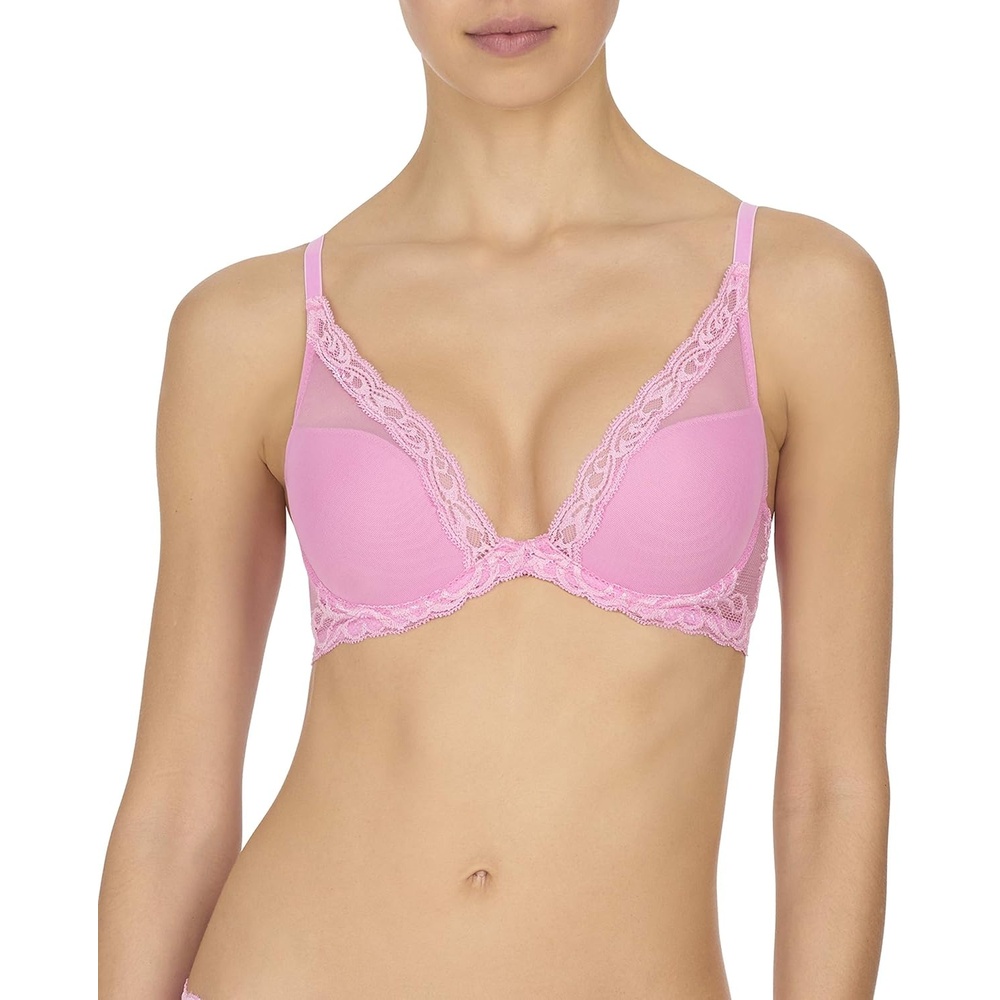image:imageNatori Women Feathers Lace Plunge TShirt BraPosy Pink