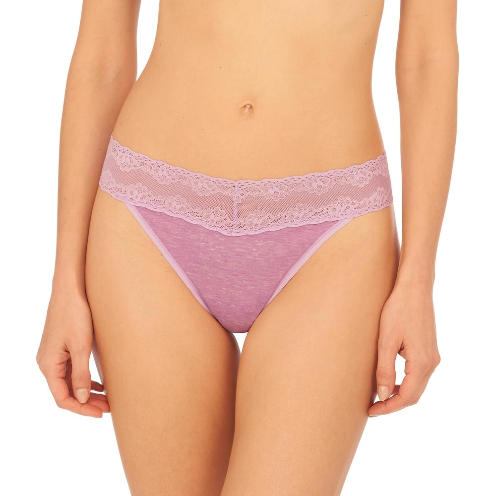 image:imageNatori Womens Bliss Cotton Girl Brief Panty 3PackFreesia Heather Print