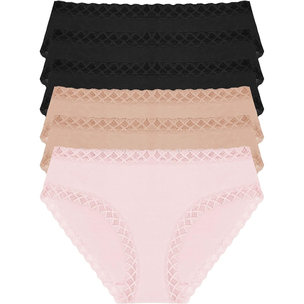 image:imageNatori Womens Bliss Cotton Girl Brief PantyBlackBlackBlackCafCafBlushing Pink