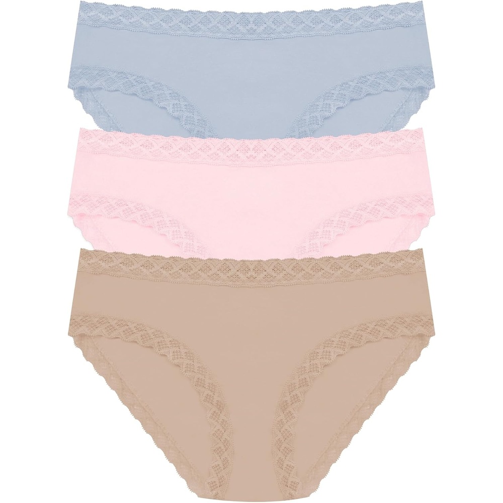 image:imageNatori Womens Bliss Girl Brief 3PackBlue MistDelicate RoseLight Mocha