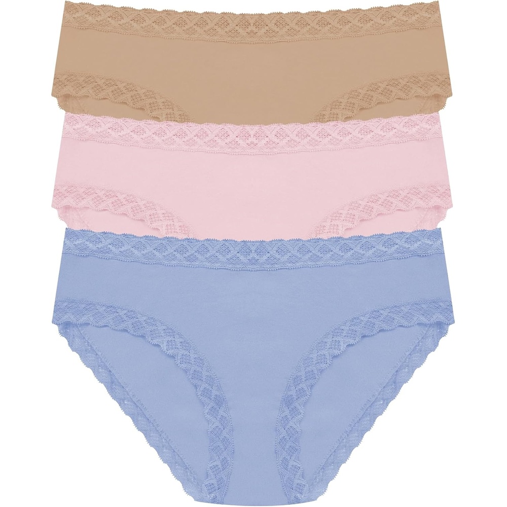 image:imageNatori Womens Bliss Girl Brief 3PackBuffPink VelvetBlue Dream