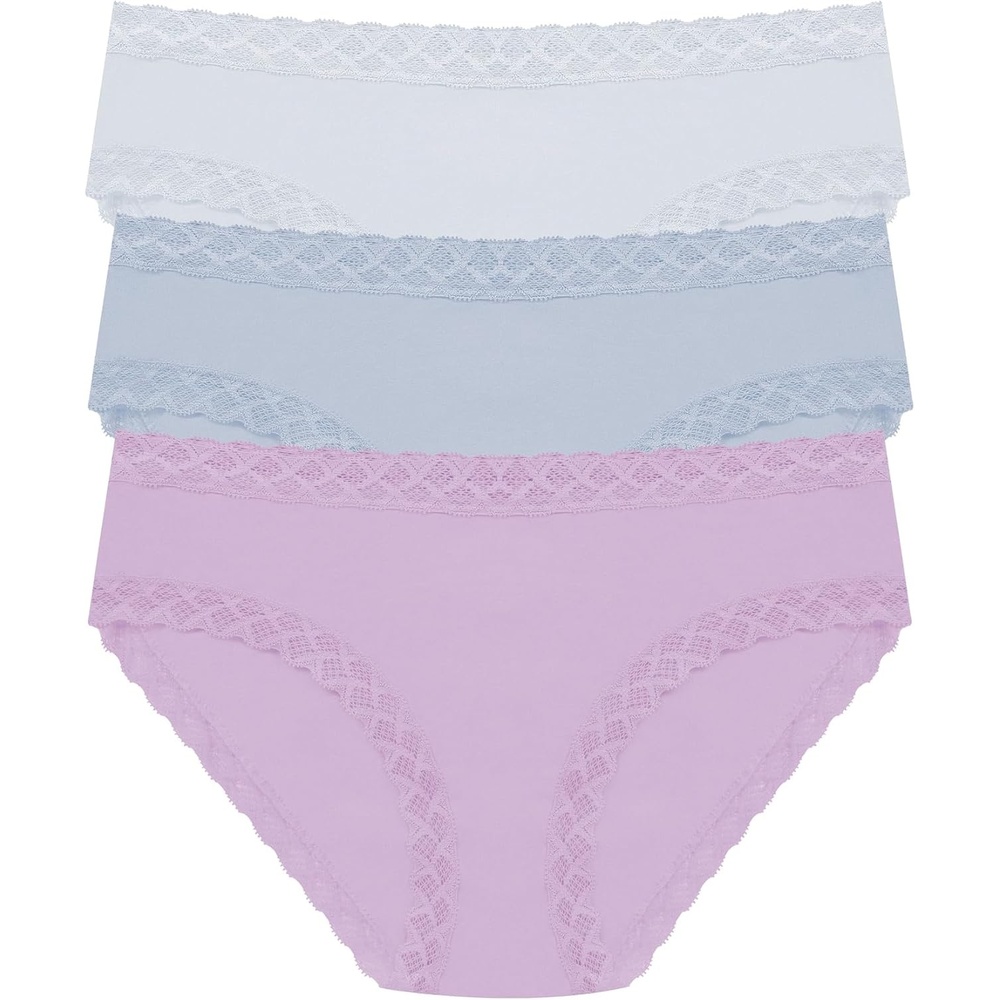 image:imageNatori Womens Bliss Girl Brief 3PackFrosted SkyBlue MistViolet Tulip