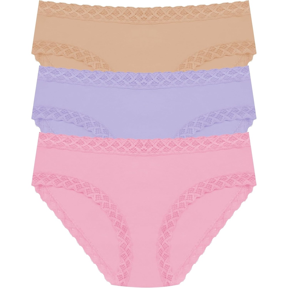 image:imageNatori Womens Bliss Girl Brief 3PackPink NectarLilac DreamCafe
