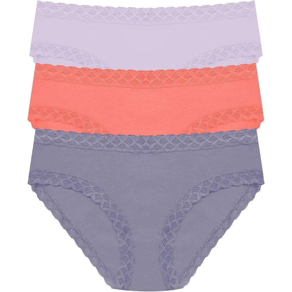 image:imageNatori Womens Bliss Girl Brief 3PackPurple PearlNeon CoralTwilight Haze