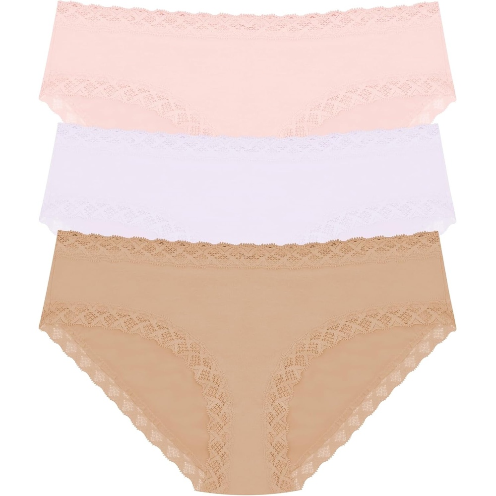 image:imageNatori Womens Bliss Girl Brief 3PackSeashellLilac GreyCaf