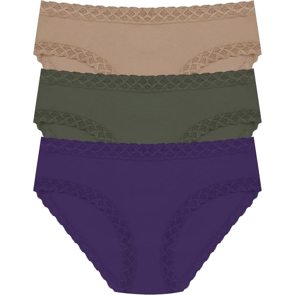 image:imageNatori Womens Bliss Girl Brief 3PackVivid GrapeFlintCafe