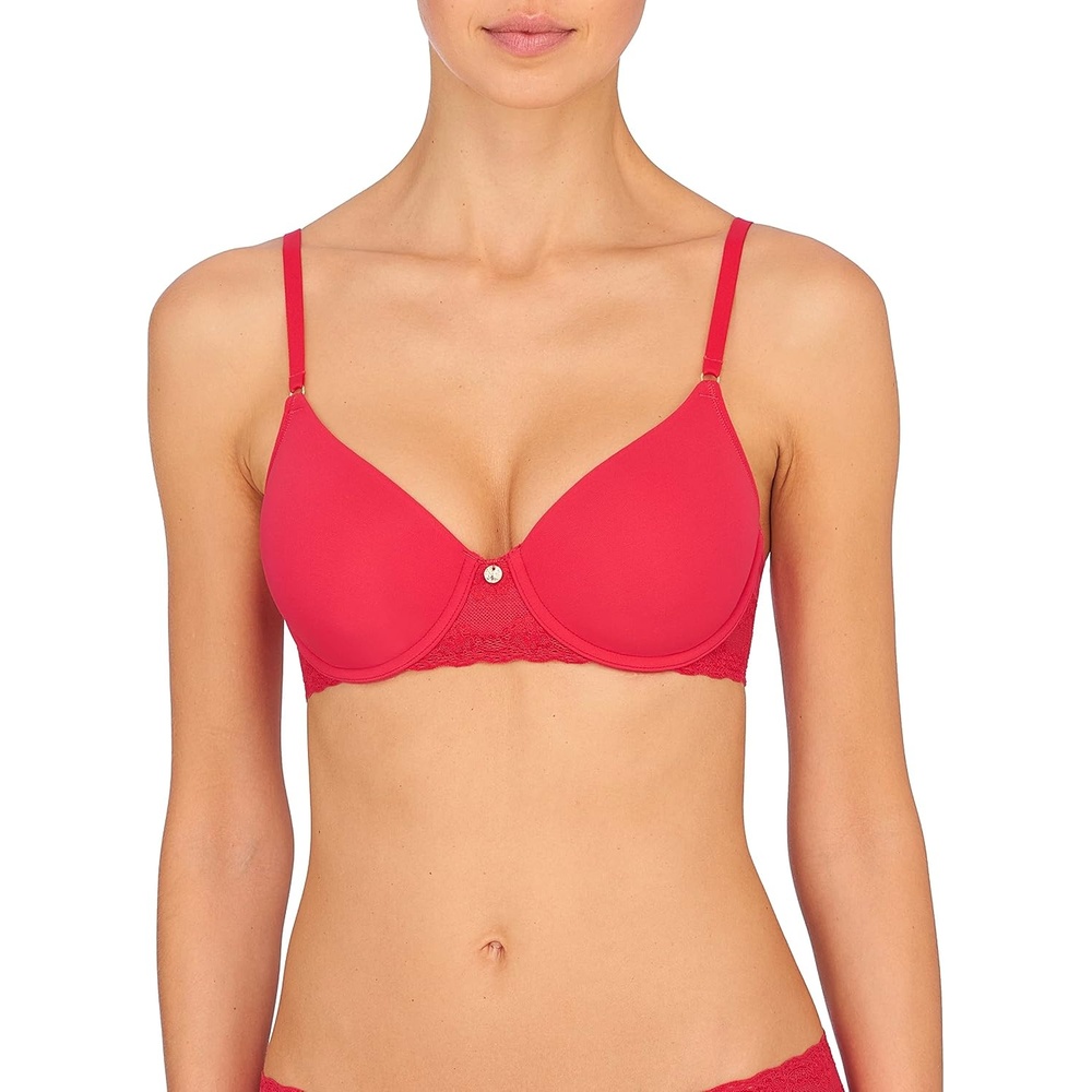 image:imageNatori Womens Bliss Perfection Seamless TShirt BraSunset Coral