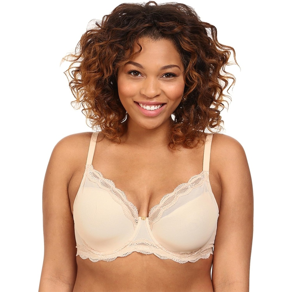 image:imageNatori Womens PlusSize Chic Comfort Full Figure Sweetheart Contour UnderwireNatural
