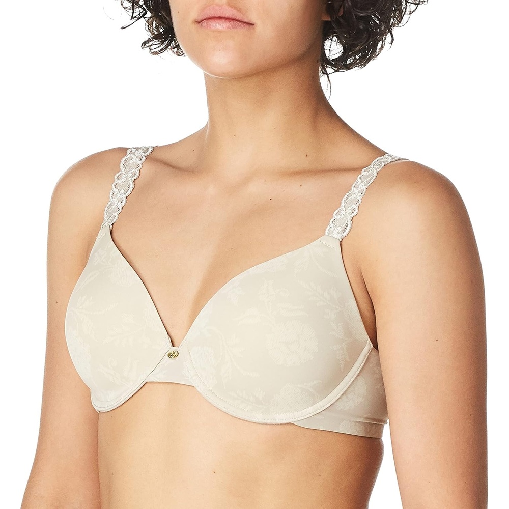 image:imageNatori Womens Pure Luxe Custom Coverage Contour UwCocoon Jacquard Floral Print