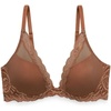 Natori Women Feathers Lace Plunge T-Shirt Bra(Cinnamon)