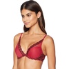 Natori Women Feathers Lace Plunge T-Shirt Bra(Ruby/Fig)