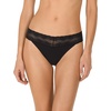 Natori Women’s Bliss Cotton Girl Brief Panty 3-Pack(Black)