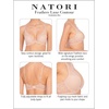 Natori Women’s Feathers Luxe Plunge T-Shirt Underwire Bra 721255(Light Mocha)