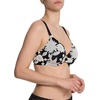 Natori Women’s Pure Luxe Custom Coverage Contour Uw(Black Garden Rose Print)
