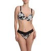Natori Women’s Pure Luxe Custom Coverage Contour Uw(Black Garden Rose Print)