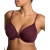 Natori Women’s Pure Luxe Custom Coverage Contour Uw(Royal Fig/Red Stone)