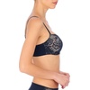 Natori’s Women Revelation Contour Underwire Bra 721248(Midnight Navy/Antique Peach)