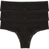 Natori Women Escape Thong 3-Pack(Black)