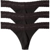 Natori Women’s Bliss Cotton Girl Brief Panty 3-Pack(Black)