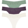 Natori Women’s Bliss Cotton Girl Brief Panty 3-Pack(Ivory/Verbena/Oregano)