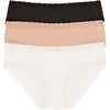 Natori Women’s Bliss Girl Brief 3-Pack(Black/Caffe/White)