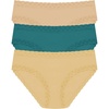 Natori Women’s Bliss Girl Brief 3-Pack(Golden/Dragonfly/Cafe)