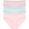 Natori Women’s Bliss Girl Brief 3-Pack(Ivry Rse/Sky Green/Delicte Rse)