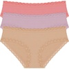 Natori Women’s Bliss Girl Brief 3-Pack(Papaya/Lavender Frost/Café)