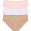 Natori Women’s Bliss Girl Brief 3-Pack(Seashell/Lilac Grey/Café)