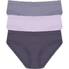 Natori Women’s Bliss Girl Brief 3-Pack(Twilight Haze/Purple Pearl/Greystone)