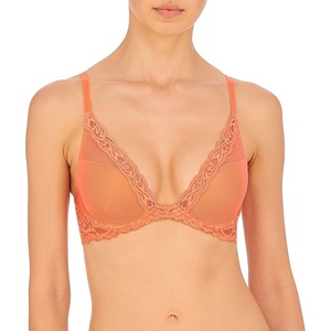 Natori Women Feathers Lace Plunge T-Shirt Bra(Cantaloupe)