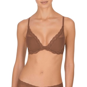 Natori Women Feathers Lace Plunge T-Shirt Bra(Cinnamon)