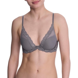 Natori Women Feathers Lace Plunge T-Shirt Bra(Nickel)
