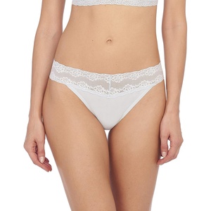 Natori Women’s Bliss Cotton Girl Brief Panty 3-Pack(Baby Blue/White)