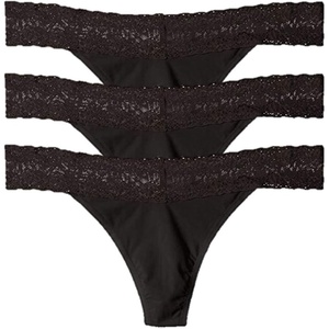 Natori Women’s Bliss Cotton Girl Brief Panty 3-Pack(Black)