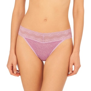 Natori Women’s Bliss Cotton Girl Brief Panty 3-Pack(Freesia Heather Print)