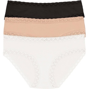 Natori Women’s Bliss Girl Brief 3-Pack(Black/Caffe/White)