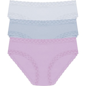 Natori Women’s Bliss Girl Brief 3-Pack(Frosted Sky/Blue Mist/Violet Tulip)