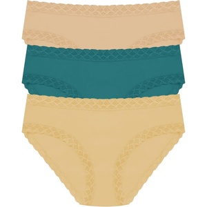 Natori Women’s Bliss Girl Brief 3-Pack(Golden/Dragonfly/Cafe)