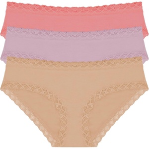 Natori Women’s Bliss Girl Brief 3-Pack(Papaya/Lavender Frost/Café)