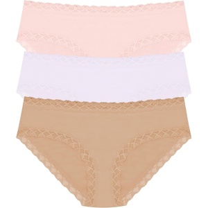 Natori Women’s Bliss Girl Brief 3-Pack(Seashell/Lilac Grey/Café)